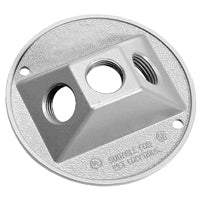 BWF 933W-1 Cover, Lampholder, 4-1/2 in Dia, Round, Metal, White, 6/CD