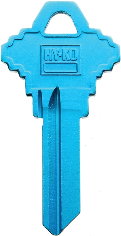 Hy-Ko 14010SC1 Key Blank, Aluminum, Painted, For: Schlage Vehicle Locks