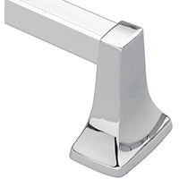 Moen 2224 Towel Bar, 25-3/4 in OAL, 2-3/8 in OAW, 24 in L Rod, Aluminum, Chrome, Surface