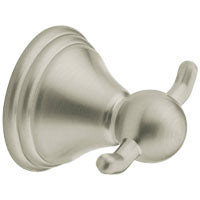 Moen Preston Series DN8403BN Robe Hook, 30 lb, 2 -Hook, Zinc, Brushed Nickel, Screw