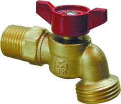 B & K 103-053HN Hose Bibb, 1/2 x 3/4 in Connection, MPT x Male Hose, 125 psi Pressure, Brass Body, Chrome-Plated
