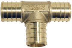 Apollo Valves ApolloPEX Series APXT3410PK Pipe Tee, 3/4 in, Barb, Brass, 200 psi Pressure