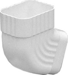 Amerimax M0628HPT Downspout Elbow, Vinyl, White