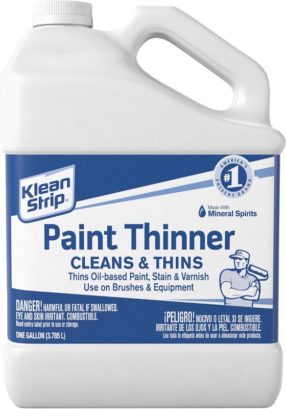 Klean Strip GKPT94400 Paint Thinner, Liquid, Free, Clear, Water White, 1 gal, Can