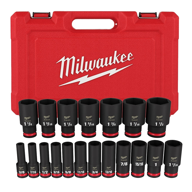 Milwaukee SHOCKWAVE Impact Duty 49-66-7012 Socket Set, Chrome Molybdenum Steel