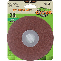 Gator 3073-012 Fiber Disc, 4-1/2 in Dia, 36 Grit, Extra Coarse, Aluminum Oxide Abrasive, Fiber Backing