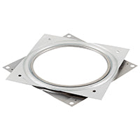 Shepherd Hardware 9548 Series Lazy Susan Turntable, 6 in Dia, Square, 500 lb, Metal Shelf, Zinc