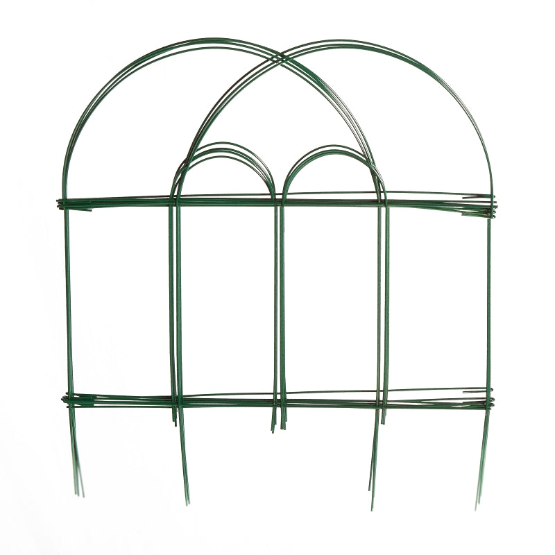 Glamos Wire 778009 Folding Wire Fence, 8 ft L, 18 in H, Green, Powder-Coated