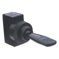 Calterm 40110 Switch, 20 A, 12 VDC, Blade Terminal, Chrome Housing Material, Black