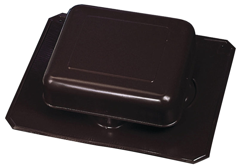Master Flow R50ABL Roof Louver, 17-1/2 in L, 17.4 in W, Aluminum, Black