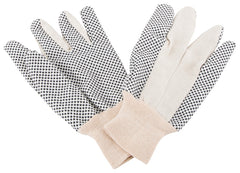 Diamondback GV-522PVD-3L Cotton Work Gloves with PVC Dots, Men's, One-Size, Straight Thumb, Knit Wrist Cuff, Fabric 80% Cotton 20% Polyester