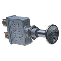 Calterm 41790 Push/Pull Switch, 75 A, 6/28 VDC, Screw Terminal, Nickel Housing Material, Silver
