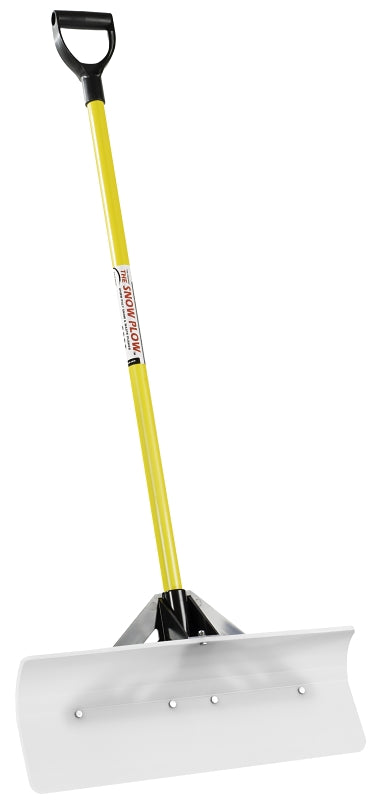 The Snowplow 50524 Snow Pusher, 24 in W Blade, UHMW Polyethylene Blade, Fiberglass Handle, D-Grip Handle, 43 in L Handle