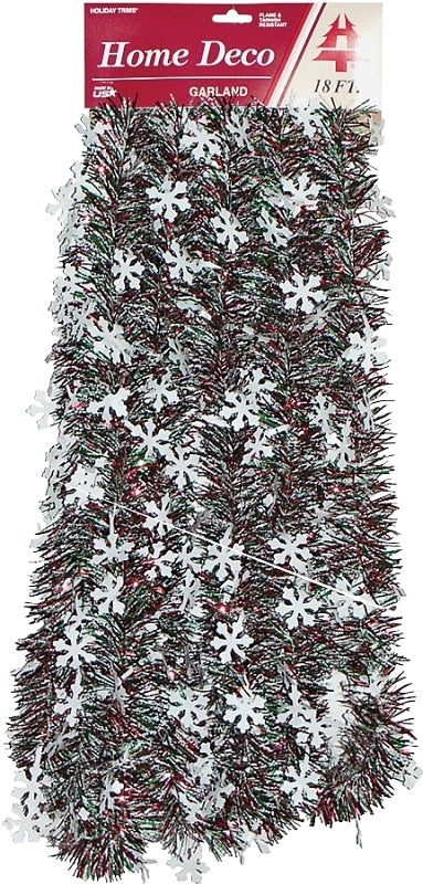 Holidaytrims 3686434 Snowflakes Christmas Garland, 18 in L