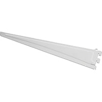 ClosetMaid ShelfTrack 285500 Wire Shelving Bracket, 20 in L, 3-1/2 in H, Steel