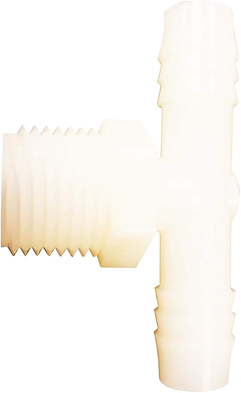 Anderson Metals 53772-1212 Hose Tee, 3/4 in, Barb, 3/4 in, MPT, Nylon