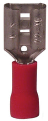 GB 20-141F Disconnect Terminal, 600 V, 22 to 16 AWG Wire, 1/4 in Stud, Vinyl Insulation, Red