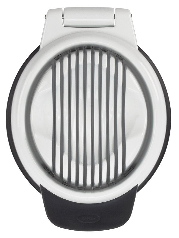Oxo 1271080V1 Egg Slicer, Stainless Steel Blade, White, Dishwasher Safe