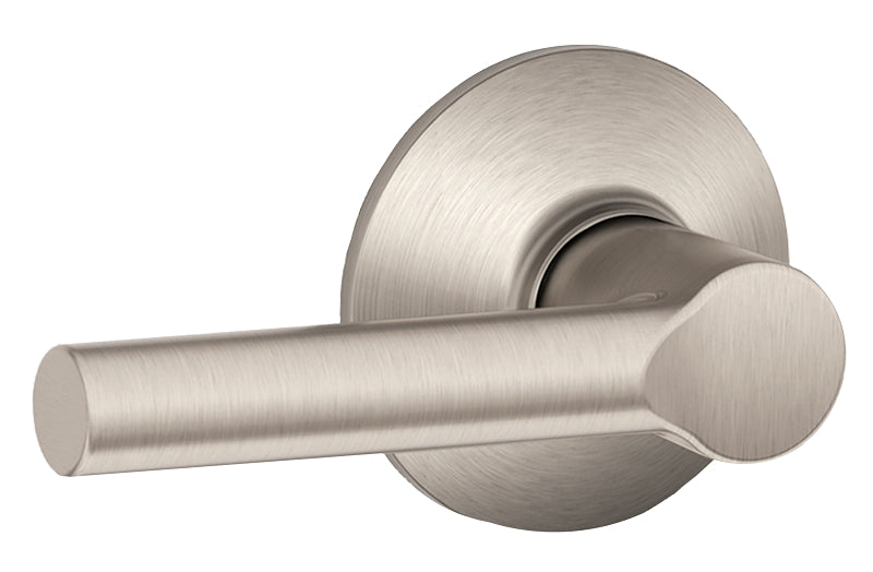 Schlage Broadway Series F10VBRW619 Door Lever, Mechanical Lock, Satin Nickel, Lever Handle, Metal, Residential