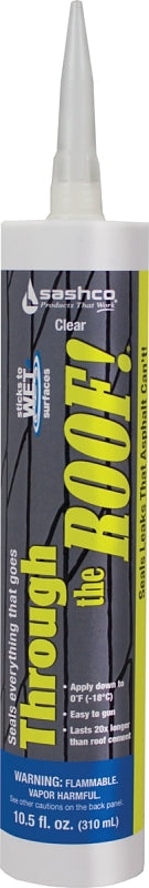 Through The Roof! 14010 Cement and Patching Sealant, Clear, Liquid, 10.5 oz Cartridge