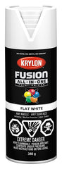 Krylon 427300007 Spray Paint, Flat, White, 12 oz, Can