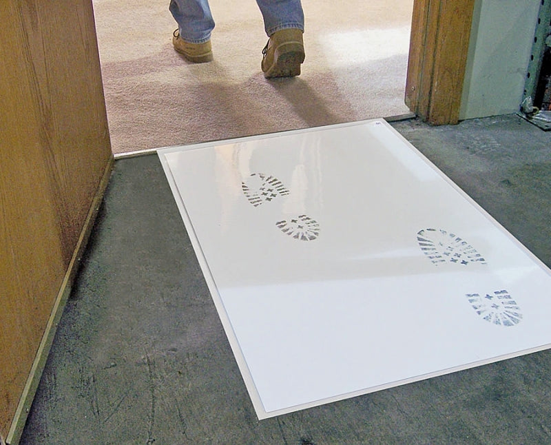 Surface Shields Step N Peel DG30W Reusable Tacky Clean Mat, 31-1/2 in L, 25-1/2 in W, 2 mil Thick, Acrylic/Polyethylene