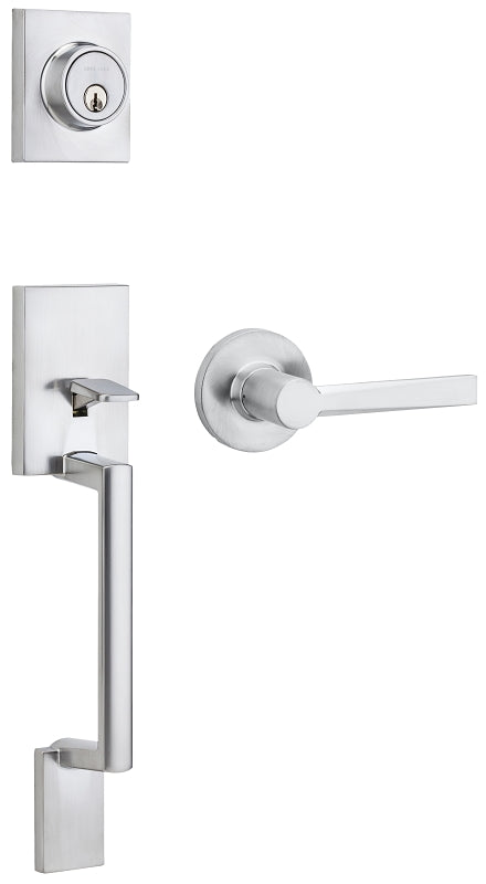 Weiser Branton x Westley Series SH1100 BRNH/WTL 26D Handleset, 3 Grade, Keyed Key, Satin Chrome, 2-3/8, 2-3/4 in Backset