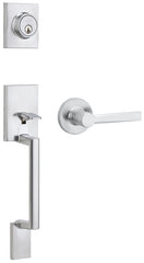 Weiser Branton x Westley Series SH1100 BRNH/WTL 26D Handleset, 3 Grade, Keyed Key, Satin Chrome, 2-3/8, 2-3/4 in Backset