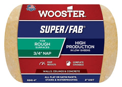 Wooster R241-4 Roller Cover, 3/4 in Thick Nap, 4 in L, Fabric Cover, Golden Yellow