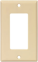 Eaton 2151V-JP Wallplate, 4-1/2 in L, 2-3/4 in W, 1-Gang, Thermoset, Ivory, High-Gloss