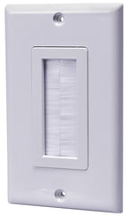 Amerelle VWPTBRW Wallplate, 1 -Gang, Plastic, White, Screw Mounting