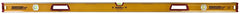Johnson 1717-7200 Box Beam Level, 72 in L, 4-Vial, 2-Hang Hole, Non-Magnetic, Aluminum, Black/Yellow