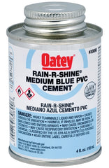 Oatey 30890 Solvent Cement, 4 oz Can, Liquid, Blue