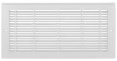 Imperial RG3011 Sidewall Grille, 14 in L, 6 in W, Rectangle, Polystyrene, White