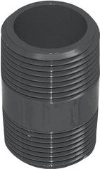 GENOVA P-12-212 Pipe Nipple, 1/2 in, NPT, PVC, Gray, SCH 80 Schedule, 2-1/2 in L