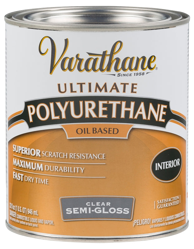 Varathane 242171H Polyurethane, Gloss, Liquid, Clear, 1 qt, Can