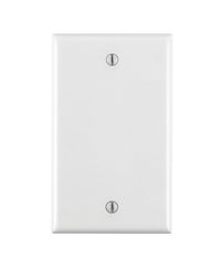 Leviton 002-80714-00W Wallplate, 4-1/2 in L, 2-3/4 in W, 0.22 in Thick, 1 -Gang, Thermoplastic Nylon, White