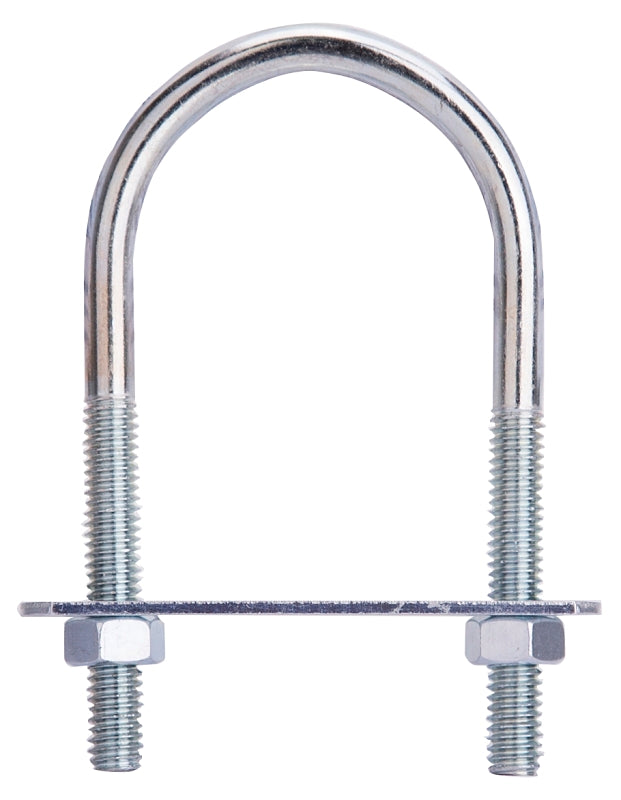ProSource LR345 U-Bolt, 5/16 in Thread, 2 in L Thread, Steel, Zinc