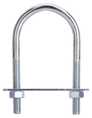 ProSource LR345 U-Bolt, 5/16 in Thread, 2 in L Thread, Steel, Zinc