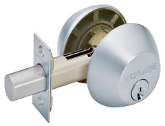 Schlage B62N626 Entry Deadbolt, Grade 1 Grade, SC1 Key, Metal, Satin Chrome, 2-3/8, 2-3/4 in Backset, C Keyway