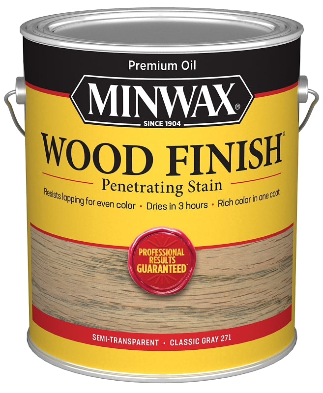 Minwax Wood Finish 710980000 Wood Stain, Classic Gray, Liquid, 1 gal, Can