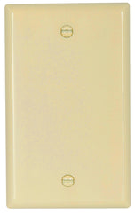 Eaton Cooper Wiring 2129 2129LA Wallplate, 4-1/2 in L, 2-3/4 in W, 0.08 in Thick, 1 -Gang, Thermoset, Light Almond