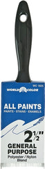 Linzer 1825-2.5 Paint Brush, 2-1/2 in W, 2-3/4 in L Bristle, Nylon/Polyester Bristle, Varnish Handle