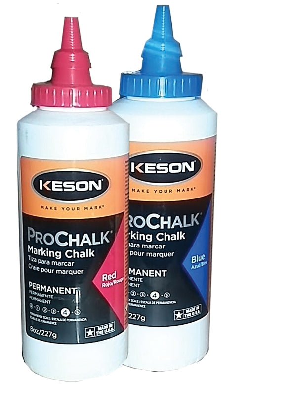 Keson PROCHALK Series PM8BLUE Marking Chalk Refill, Blue, Permanent