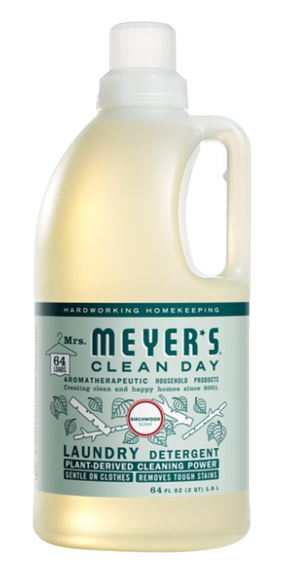 Mrs. Meyer's Clean Day 11648 Laundry Detergent, 64 fl-oz Bottle, Liquid, Birchwood
