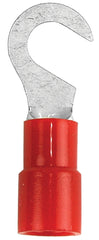 Jandorf 60958 Hook Terminal, 22 to 18 AWG Wire, #8 Stud, Vinyl Insulation, Red