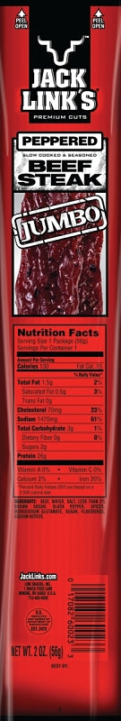 Jack Link's 06023 Snack, Pepper, 2 oz