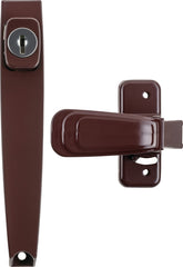 Wright Products VK444-2BN Keyed Pushbutton Handle, 3/4 to 2 in Thick Door