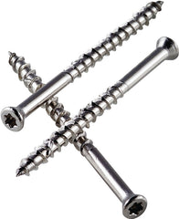 Simpson Strong-Tie T08162DWP Deck Screw, #8 Thread, 1-5/8 in L, Box Thread, Flat Head, 6-Lobe Drive, Stainless Steel