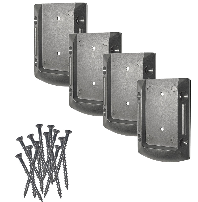 Nuvo Iron DRC Deck Rail Connectors, Plastic, Black, Powder-Coated, For: 3/4 in Round Balusters